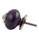 Purple Round Silver Fitting Ceramic Cabinet Knob Online